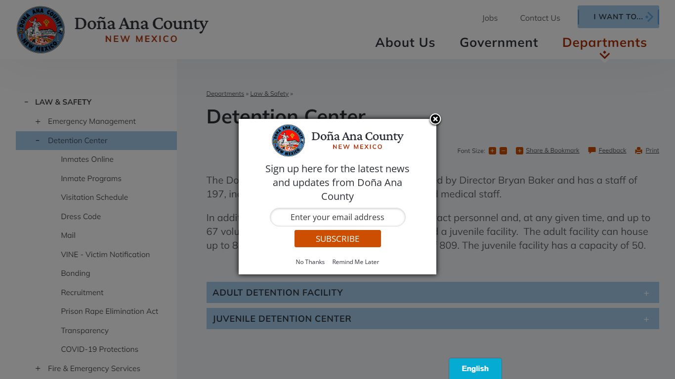 Detention Center | Doña Ana County, NM